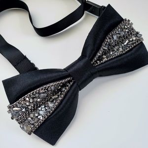 NEW Groom Grooms luxury gold chain Bow Tie Bowtie